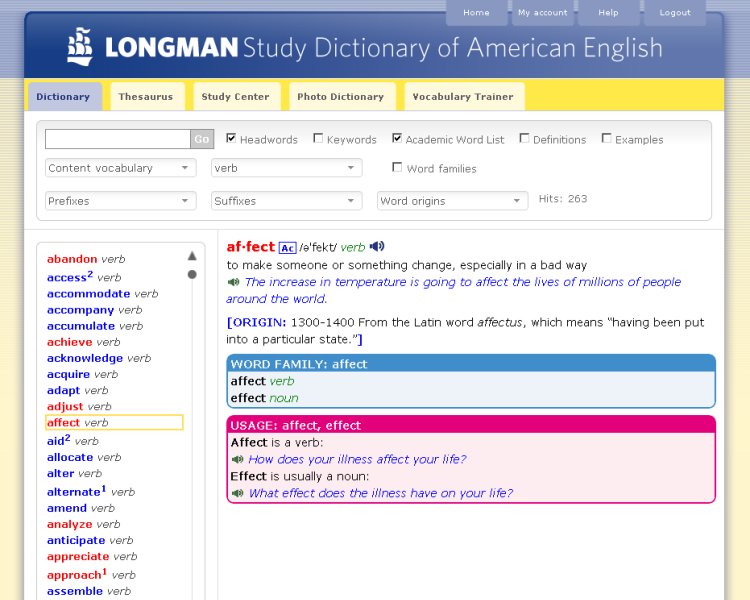 dictionary online longman